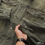 Áo Khoác Jean Nam ICONDENIM Moss Sage Tint Wash Form Loose