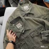 Áo Khoác Jean Nam ICONDENIM Moss Sage Tint Wash Form Loose
