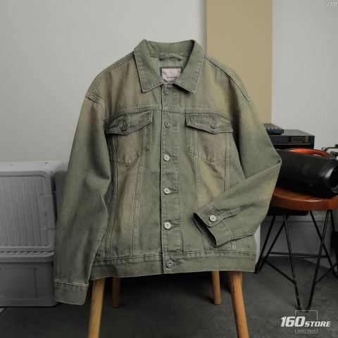 Áo Khoác Jean Nam ICONDENIM Moss Sage Tint Wash Form Loose