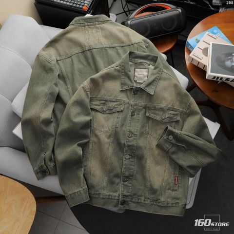 Áo Khoác Jean Nam ICONDENIM Moss Sage Tint Wash Form Loose