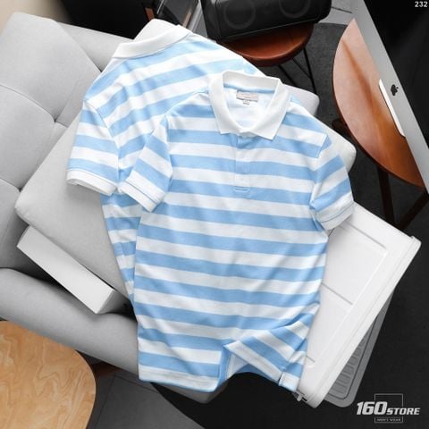Áo Polo Nam Dynamic Sọc Xanh Form Regular