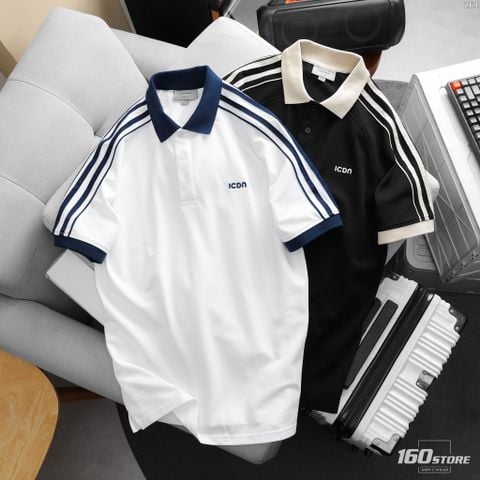 Áo Polo Nam ICONDENIM Classic Stripe Raglan