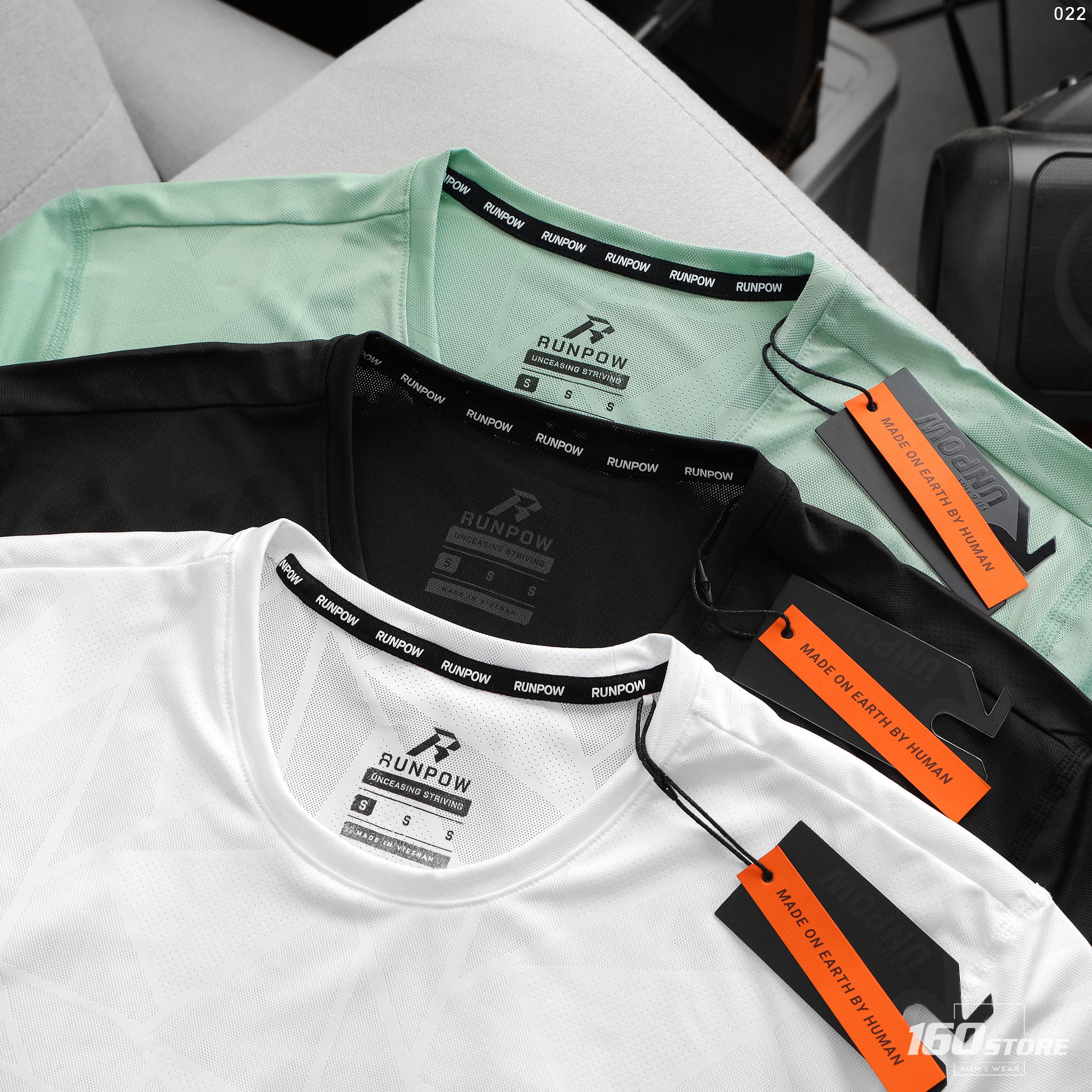 Áo Thun Nam Thể Thao RUNPOW Aero Jacquard Form Slim