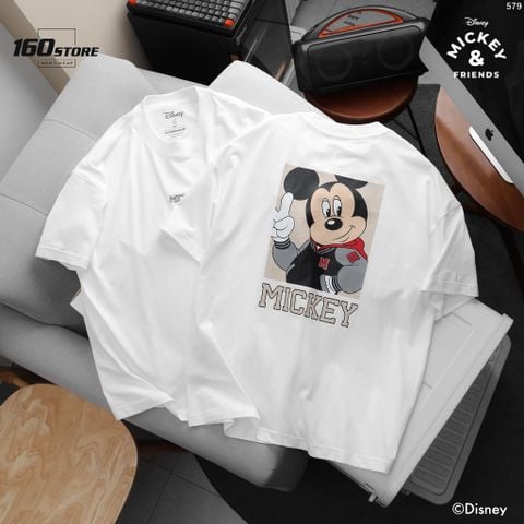 Áo Thun Nam Tay Ngắn Disney Mickey Form Boxy