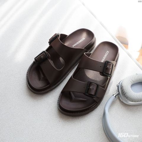 Dép Nam ICONDENIM Double Buckle