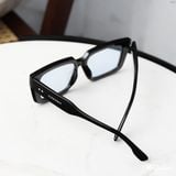 Mắt Kính Nam Gọng Vuông Bản To Đen Trong