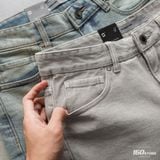 Quần Short Denim Nam ICONDENIM - Basic 5-Pocket Ripped Wash