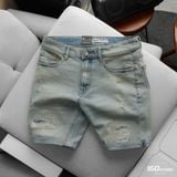 Quần Short Denim Nam ICONDENIM - Basic 5-Pocket Ripped Wash