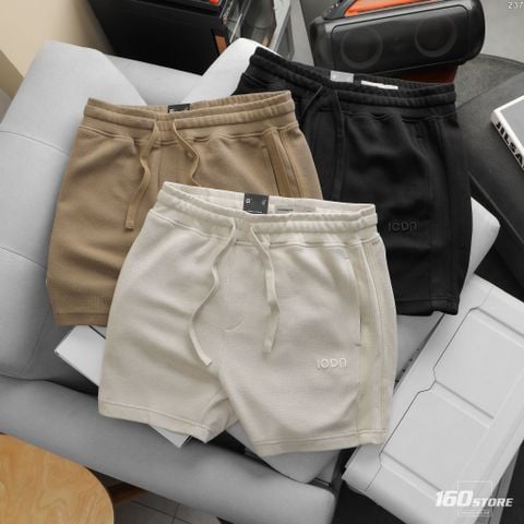 Quần Short Nam Pique Lưng Thun Trim Edge Form Regular