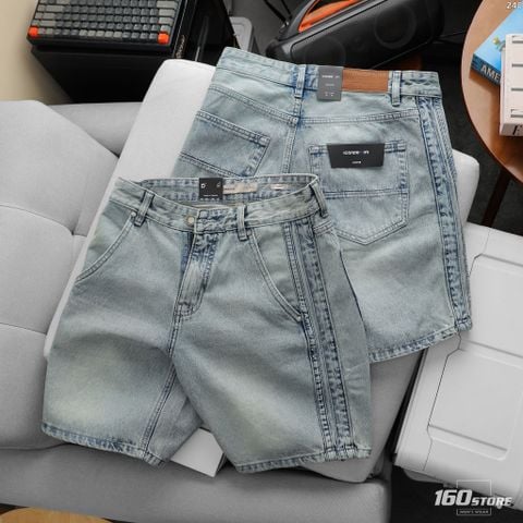 Quần Short Jean Nam ICONDENIM Trim Edge Form Baggy