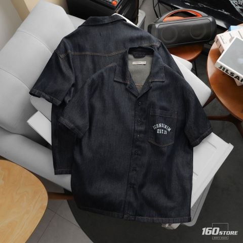 Áo Sơ Mi Nam Denim Cuban ICD EST.19 Form Boxy