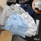 Áo Sơ Mi Nam Oxford Tay Dài ID Embroidery Shirt Form Regular