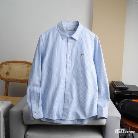 Áo Sơ Mi Nam Tay Dài ICONDENIM ID Embroidery Stripped Shirt