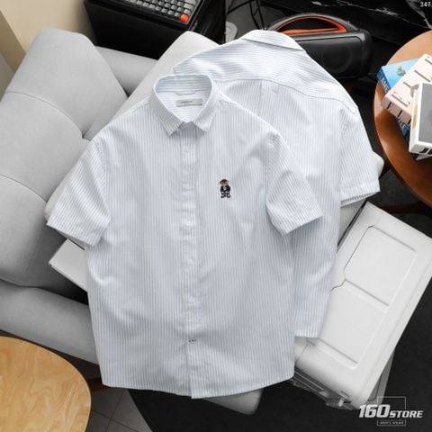 Áo Sơ Mi Nam Oxford Tay Ngắn Cool Bear Form Boxy