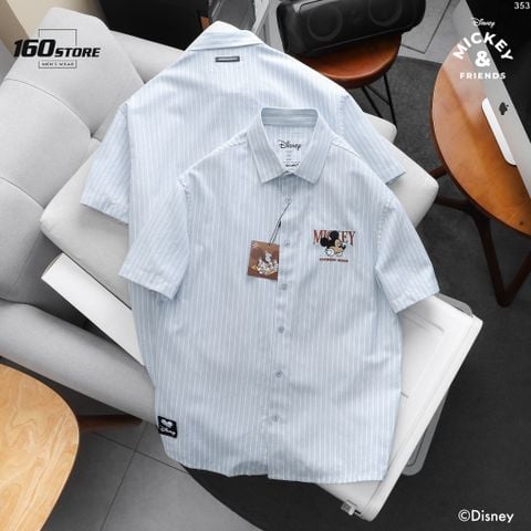 Áo Sơ Mi Nam Tay Ngắn Disney Striped Groove Form Boxy