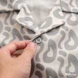 Áo Sơ Mi Nam Cuban Linen ID Monogram Pattern Form Relaxed