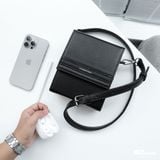 Túi Đeo Chéo Nam ICONDENIM Monobox Black Skin Form Vuông Đứng