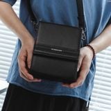 Túi Đeo Chéo Nam ICONDENIM Monobox Black Skin Form Vuông Đứng