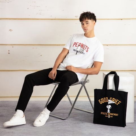 Túi Tote Nam ICONDENIM Peanuts Cheer Flag