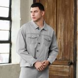Áo Khoác Jeans Nam ICON105 Lightweight Light Grey Form Loose