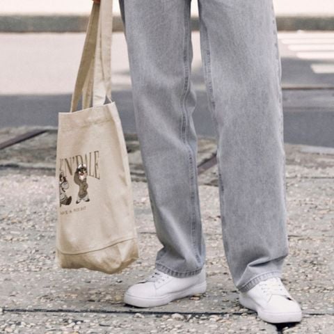 Túi Tote Nam Canvas Disney Cheer Up