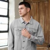 Áo Khoác Jeans Nam ICON105 Lightweight Light Grey Form Loose