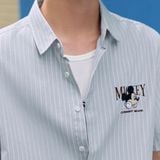 Áo Sơ Mi Nam Tay Ngắn Disney Striped Groove Form Boxy