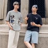Áo Thun Nam Tay Ngắn Disney Stay Cool Form Boxy