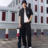 Áo Sơ Mi Nam Tay Ngắn Disney Grey Beat Form Boxy