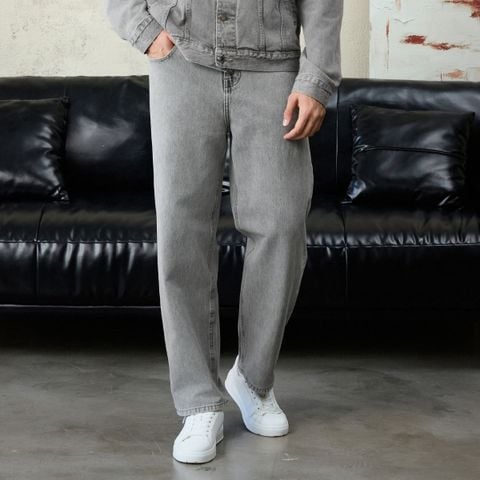 Quần Jean Nam Dirt Wash Form Baggy