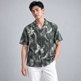 Áo Sơ Mi Nam Tay Ngắn ICONDENIM Dark Smoke Form Relaxed