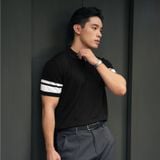 Áo Polo Nam Len ICONDENIM Black Ace