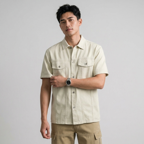 Áo Sơ Mi Nam Tay Ngắn ICONDENIM Original Quality Form Boxy