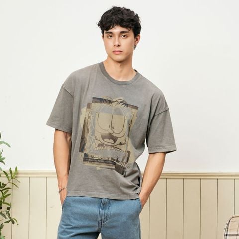 Áo Thun Nam ICONDENIM Garfield Faded Vintage Form Boxy