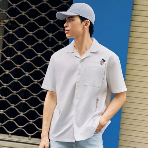 Áo Sơ Mi Nam Tay Ngắn Cuban Disney Threaded Journey Form Relaxed
