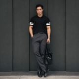 Áo Polo Nam Len ICONDENIM Black Ace