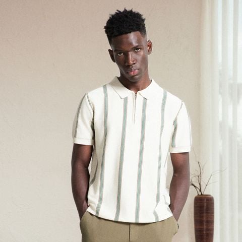 Áo Polo Len Nam ICONDENIM Downtown Stripe