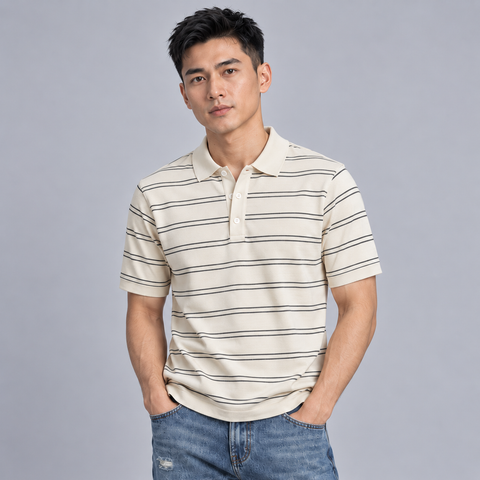Áo Polo Len Nam ICONDENIM Urban Stripe Form Regular