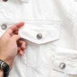 Áo Khoác Jeans Nam Siêu Nhẹ ICON105 Lightweight Offwhite Form Regular