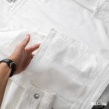 Áo Khoác Jeans Nam Siêu Nhẹ ICON105 Lightweight Offwhite Form Regular