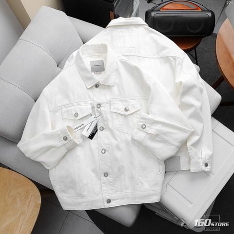 Áo Khoác Jeans Nam Siêu Nhẹ ICON105 Lightweight Offwhite Form Regular