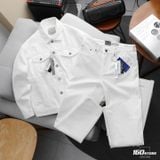 Áo Khoác Jeans Nam Siêu Nhẹ ICON105 Lightweight Offwhite Form Regular