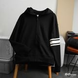 Áo Khoác Hoodie Nam Zip ICONDENIM Mixing Horizontal Stripes