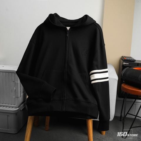 Áo Khoác Hoodie Nam Zip ICONDENIM Mixing Horizontal Stripes
