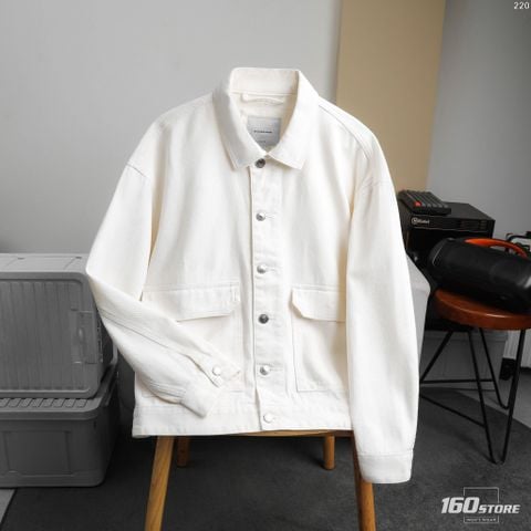 Áo Khoác Jeans Nam ICONDENIM Offwhite