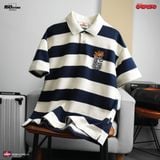 Áo Polo Nam ICONDENIM Garfield College Cat Stripe Form Boxy