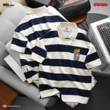 Áo Polo Nam ICONDENIM Garfield College Cat Stripe Form Boxy