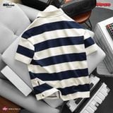Áo Polo Nam ICONDENIM Garfield College Cat Stripe Form Boxy
