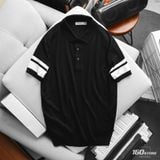 Áo Polo Nam Len ICONDENIM Black Ace