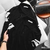 Áo Polo Nam Len ICONDENIM Black Ace